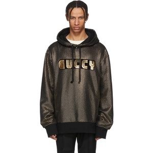 Men's Black Sega Guccy Logo Hoodie